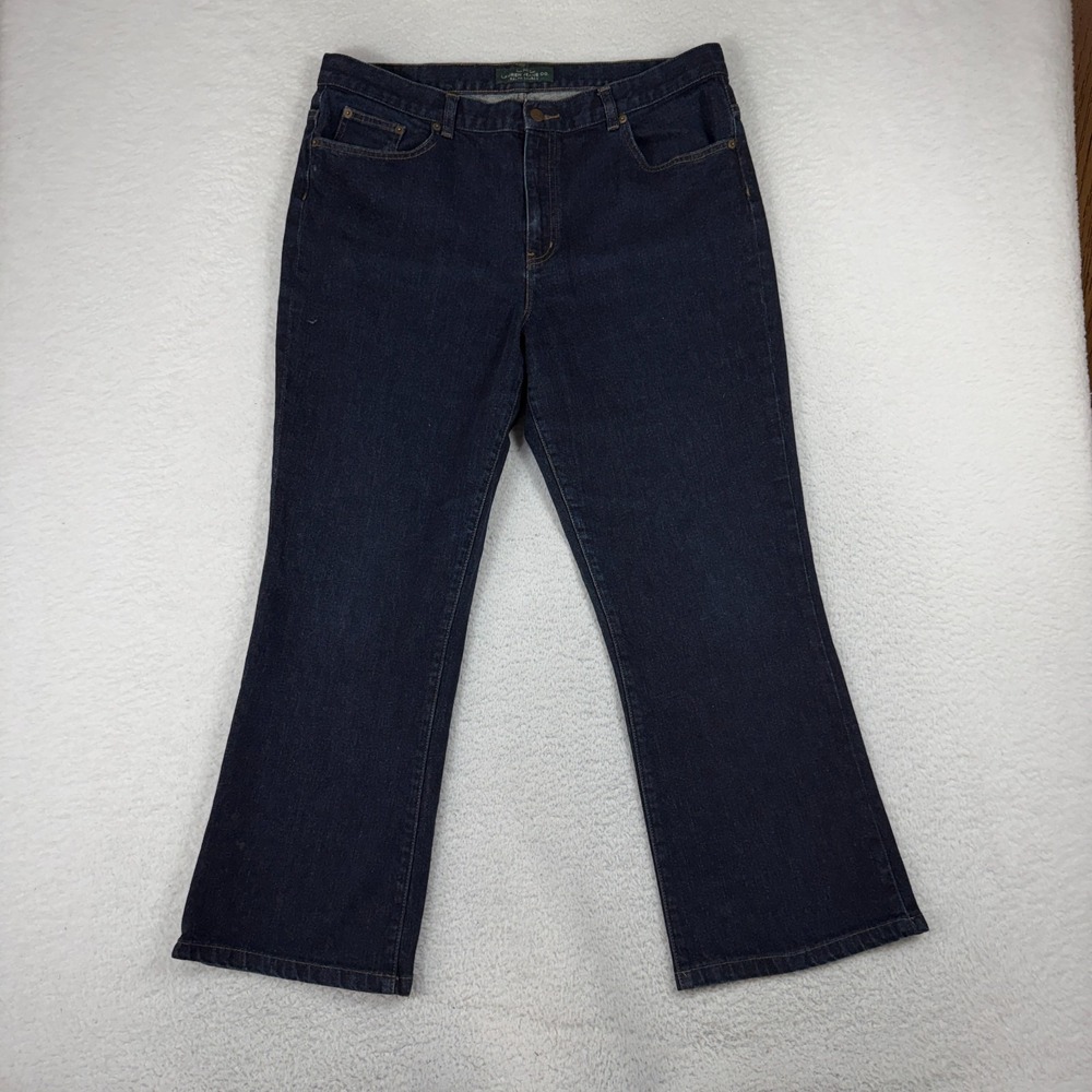 Lauren Ralph Lauren Women's Jeans Fits W36x27 Blue Denim Bootcut Pocket Flap